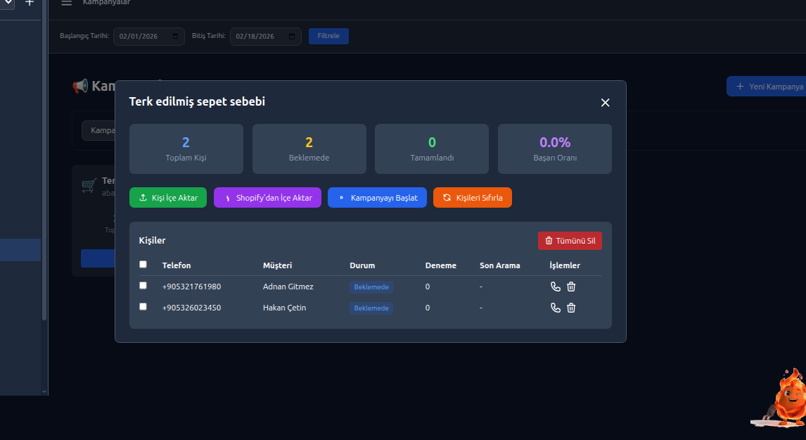 Dashboard Screenshot